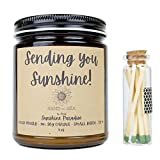 Sand & Sea By Ashley, Sending You Sunshine Scented Handmade Soy Candle Vegan - Best Friend Gifts For Women Unique - Birthday Gifts For Friends Female - Thinking Of You Gifts For Women Mothers Daughter