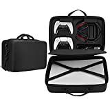 Qiteyz EVA Carrying Case Compatible with Playstation 5 and PS5 Digital EditionPlaystation Controller, PS5 Games, Gaming Headset, and Gaming Accessories