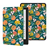 Ayotu Case for All-New 6.8" Kindle Paperwhite (11th Generation- 2021 Release) - PU Leather Cover with Auto Wake/Sleep - Fits Amazon Kindle Paperwhite Signature Edition, The Flowers and Fruits