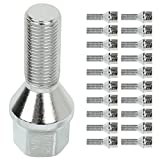 OCPTY Wheel Studs 12x1.25 20x Silver Shank Length 28 mm Compatible for 2014-2019 for Jeep for Cherokee 2017-2019 for Jeep for Compass