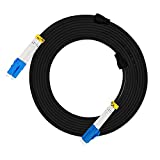 Jeirdus 100M LC to LC Outdoor Armored Duplex SM Fiber Optic Cable Jumper Optical Patch Cord Singlemode 9/125 100Meters 328ft LC-LC