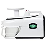 Tribest Greenstar GSE-5000 Elite Slow Masticating Juicer, Twin Gear Cold Press Juicer & Juice Extractor, White