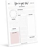 Bliss Collections Weekly Planner, You've Got This, Undated Tear-Off Sheets Notepad Includes Calendar, Organizer, Scheduler for Goals, Tasks, Ideas, Notes and To Do Lists, 8.5"x11" (50 Sheets)