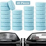 Blulu 40 Pieces Car Effervescent Washer Car Windshield Glass Concentrated Washer Tablets Cleaning Tablets Solid Wiper Glass Solid Washer Tablets