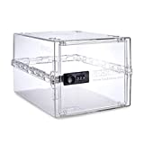 Lockabox One | Compact and Hygienic Lockable Storage Box for Food, Medicines, Tech and Home Safety | One Size 12 x 8 x 6.6 inches externally (Crystal)