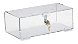 Omnimed Smash Resistant Acrylic Refrigerator Narcotic Lock Box (4.25"H x 12"W x 6"D), Clear, Model: 183000-CLR1