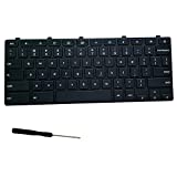 Laptop Replacement Keyboard for Dell Chromebook: 11 3180 3181 3189 3380 Moon2020 Replacement Keyboard Without Backlit US Layout with Screwdriver, Black