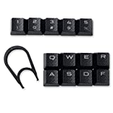 HUYUN FPS Backlit Key Caps Replacement for Corsair Cherry MX Key Switch Gaming Keyboards (Black)