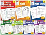 Scholastic Success With - Grade 4 Books Set (7 books): Addition&Subtraction&Multiplication&Division, Math, Math Tests, Grammar, Reading Comprehension, Reading Tests and Writing