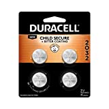 Duracell CR2032 3V Lithium Battery, Child Safety Features, 4 Count Pack, Lithium Coin Battery for Key Fob, Car Remote, Glucose Monitor, CR Lithium 3 Volt Cell