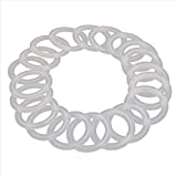 HODEE 20 PCS Sanitary Triclamp Tri Clamp Silicone Gasket 1.5" 1.5 inchOD: 50.5mm, ID: 35.1mm Dairy Brewing TRI Clover 1-1/2 Triclover Clear Transparent Silicone Gasket