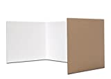 Flipside Products Flipside Corrugated Privacy Shield, White, 18" x 48", Pack of 24