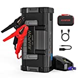 AVAPOW 6000A Car Battery Jump Starter(for All Gas or up to 12L Diesel) 2023 Upgraded Powerful Car Jump Starter with Dual USB Quick Charge and DC Output,12V Jump Pack with Built-in LED Bright Light