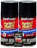 Dupli-Color Brilliant Black Pearl Perfect Match Automotive Paint for Chrysler Vehicles - 8 oz, Bundles with Prep Wipe (3 Items)