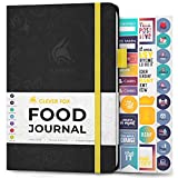 Clever Fox Food Journal - Daily Food Diary, Meal Planner to Track Calorie and Nutrient Intake, Stick to a Healthy Diet & Achieve Weight Loss Goals. Undated - Start Anytime. A5, Hardcover - Black