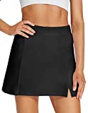 SPECIALMAGIC Tennis Skirts for Women High Waisted Golf Skorts Skirts with Pockets Women's Athletic Casual Stretch Mini Skirts Summer Black Medium