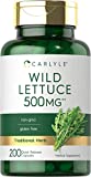 Wild Lettuce Extract 500mg | 200 Capsules | Non-GMO, Gluten Free Supplement | by Carlyle
