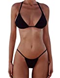 XUNYU Bikini Set Bandage Solid Brazilian Swimwear Two Pieces Swimsuit Padded Thong Bathing Suits