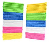 Simpli-Magic 79130 Microfiber Cleaning Cloths (Pack of 50) Large Size Ideal for Home, Kitchen, Auto, Glass and Pets 5 Colors Included,Blue/Yellow/Green/White/Pink