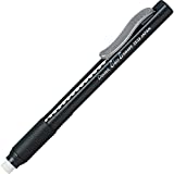 Pentel Clic Eraser, Retractable, Pocket Clip, Rubber Grip, Black Barrel (PENZE22A)