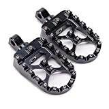 Hopider CNC Wide Foot Pegs 360 Roating MX Chopper Bobber Style for harley Dyna Sportster Fatboy Iron 883,Black