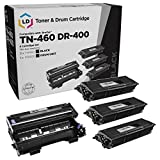 LD Compatible Toner Cartridge & Drum Unit Replacements for Brother TN460 High Yield & DR400 (3 Toners, 1 Drum, 4-Pack)