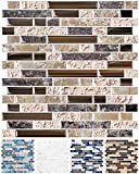 STICKGOO 10-Sheet Peel and Stick Wall Tile, Self-Adhesive Kitchen Backsplash in Sandstone (Thicker Design)