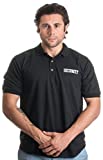 Ann Arbor T-shirt Co. Security | Professional Security Officer, Guard Unisex DryBlend Collared Shirt-(Polo, L) Black