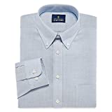 Stafford Travel Wrinkle-Free Stretch Oxford Long-Sleeve Dress Shirt Tall (Oxford Blue, 17/38-39)