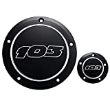 XMMT Motorcycle 103 Black Derby Cover Timing Points Cover for Harley Touring Road King Electra Glide Street Glide Road Glide Tri Glide Dyna Softail