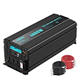 Power Inverter Pure Sine Wave 4000W DC 12V to AC 110V 120V with LCD Display FCC Approved with Dual 2.4A USB Port & Remote Controller 4 AC Outlets GIANDEL3 Years Warranty