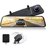 CARCHET 2.5K 12" Mirror Dash Cam - 1440P HD Rearview Mirror Camera, Smart Rear View Mirror, Front and Rear Camera, Night Vision, Sony Starvis Sensor, Touch Screen, Parking Assistance, GPS, G Sensor