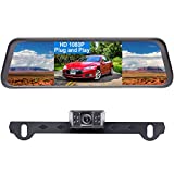 Backup Camera for Car HD 1080P 4.3'' Rear View Mirror Monitor Kit for SUV,Minivan Super Night Vison IP69 Waterproof Reverse Cam DIY Grid Lines LeeKooLuu LK1