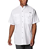 Columbia Men's Bonehead Icon Short Sleeve Shirt, White/Dorado Days Graphic, X-Large