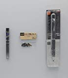 Uni Kuru Toga Roulette Model Auto Lead Rotation Mechanical Pencil 0.5 Mm - Gun Metallic Body (M5-10171P.43) with the Spare 20 Leads Only for Kuru Toga & Pencil Eraser for Kuru Toga set