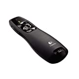 Logitech Wireless Presenter R400, Wireless Presentation Remote Clicker with 50 ft Red Laser Pointer 910-001356