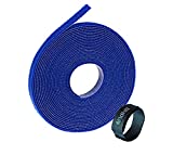 Oldhill Fastening Tapes Hook and Loop Reusable Straps Wires Cords Cable Ties - 1/2" Width, 15' x 3 Rolls (Blue)