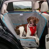 Kurgo Wander Dog Hammock Style Seat Cover for Pets, Pet Seat Cover, Dog Car Hammock, Water-Resistant, Khaki, 27.5" Wide, Heather Charcoal Grey, Model:K01783