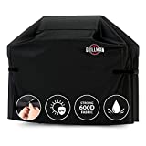 Grillman Premium BBQ Grill Cover, Heavy-Duty Gas Grill Cover for Weber Spirit, Weber Genesis, Char Broil etc. Rip-Proof & Waterproof (58" L x 24" W x 48" H, Black)