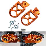 NICECNC Orange 57mm Wide Foot Pegs Footrest Footpegs Race Compatible with KTM 65/85SX,125/250SX,250-450SXF, 125-530EXC/EXC-F, 150-300XC, 250-450XCF, 200-530XCW/XCF-W, FREERIDE250F/250R/350,See Fitment