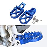 NICECNC Blue 57mm Wide Billet Foot Peg Footrest Compatible with Husqvarna FC250/350/450 2016 TC85 2018-22 TX/FX/TE/FE/TC/FC125-501 2017-22 GasGas EC250/300 EX250F/300/350F/450F MC125/250F/450F 2021-22