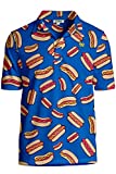 Tipsy Elves Navy Hot Dog Golf Polo for Men Size X-Large