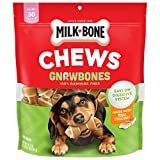 Milk-Bone Gnaw Bones Rawhide Free Chew Treats for Dogs, Chicken, 30 Mini Knotted Bones