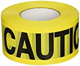PS DIRECT PRODUCTS: Caution Tape 3 inch x 1000 feet Bright Yellow w/Bold Black Legend for Best Readability Maximum Visibility Designed for Danger/Hazardous Areas