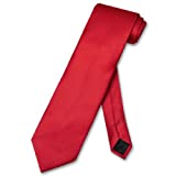 Vesuvio Napoli NeckTie Solid RED Color Men's Neck Tie