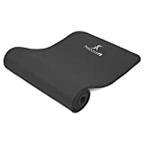 ProsourceFit Extra Thick Yoga and Pilates Mat  (13mm), 71-inch Long High Density Exercise Mat with Comfort Foam and Carrying Strap, Black