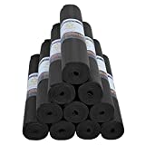 Sunshine Yoga Voyage Yoga Mats - Wholesale 10 Pack - (72" x 24" x 5mm) - Easy to Clean - Anti-Tear - Thick - Studio Performance (Black)