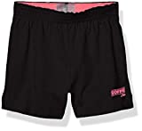 Soffe Girls' Big Authentic Cheer Short, Black/Cotton Candy, Small