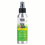 TICK BAN Yaya Organics All Natural Extra Strength Tick Repellent DEET Free - 4 Ounce Spray Bottle