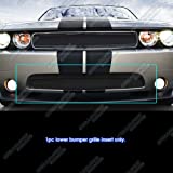 APS Compatible with 2011-2014 Dodge Challenger Bumper Black Stainless Steel Mesh Grille Grill D76918H